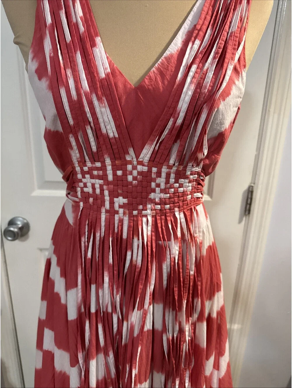 Sundance Island Rhythms Tie Dye Sleeveless V Neck Sundress Dress Size 6